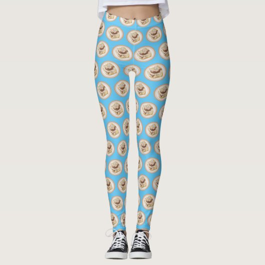 Afbeelding kaneelrol cartoon leggings (Voorkant)