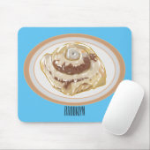 Afbeelding kaneelrol cartoon muismat (Met muis)