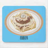 Afbeelding kaneelrol cartoon muismat (Voorkant)