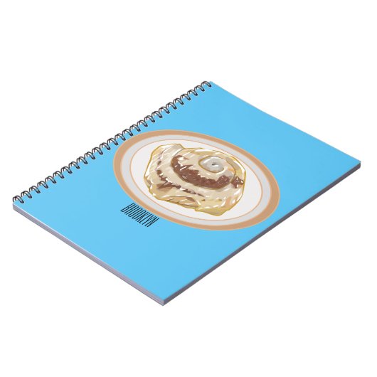 Afbeelding kaneelrol cartoon notitieboek (Linkerzijde)