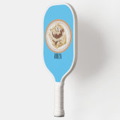 Afbeelding kaneelrol cartoon pickleball paddle (Links)
