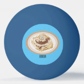 Afbeelding kaneelrol cartoon pingpongbal (Achterkant)