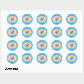 Afbeelding kaneelrol cartoon ronde sticker (Vel)
