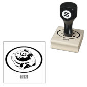 Afbeelding kaneelrol cartoon rubberstempel (Gestempeld)