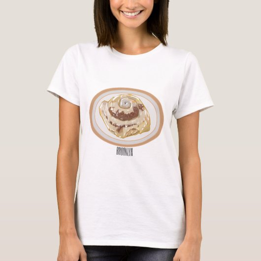 Afbeelding kaneelrol cartoon t-shirt (Voorkant)