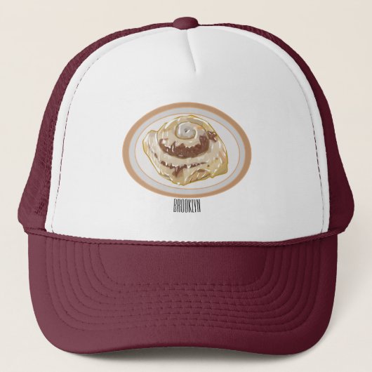 Afbeelding kaneelrol cartoon trucker pet (Voorkant)