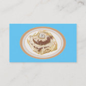 Afbeelding kaneelrol cartoon visitekaartje (Achterkant)