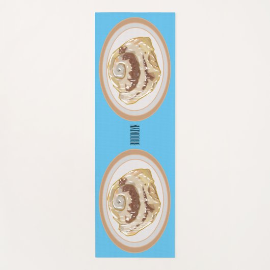 Afbeelding kaneelrol cartoon yogamat (Voorkant)