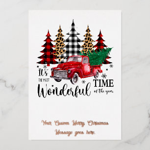  afbeelding kerstmis en nieuwjaar folie feestdagenkaart