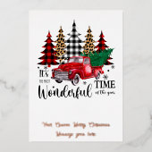  afbeelding kerstmis en nieuwjaar folie feestdagenkaart (Voorkant)