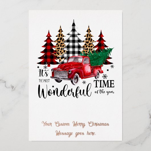  afbeelding kerstmis en nieuwjaar folie feestdagenkaart (Voorkant)