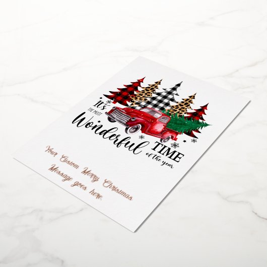 afbeelding kerstmis en nieuwjaar folie feestdagenkaart (Gedraaid)