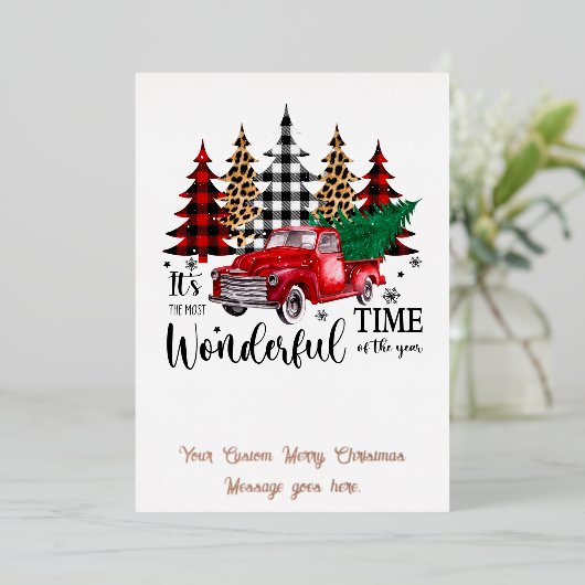  afbeelding kerstmis en nieuwjaar folie feestdagenkaart (Staand Voorkant)