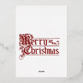  afbeelding kerstmis en nieuwjaar folie feestdagenkaart (Achterkant)