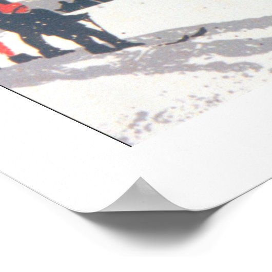  afbeelding, klaar om te skiën poster (Hoek)