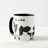Afbeelding koeien Zwart wit Roze Boerderij Dier Mok (Voorkant links)