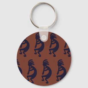 Afbeelding Kokopelli van het afspelen van flute, z Sleutelhanger