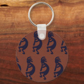 Afbeelding Kokopelli van het afspelen van flute, z Sleutelhanger (Voorkant)