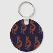 Afbeelding Kokopelli van het afspelen van flute, z Sleutelhanger (Achterkant)