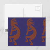 Afbeelding Kokopelli voor flute afspelen - Rust Re Briefkaart (Voorkant / Achterkant)