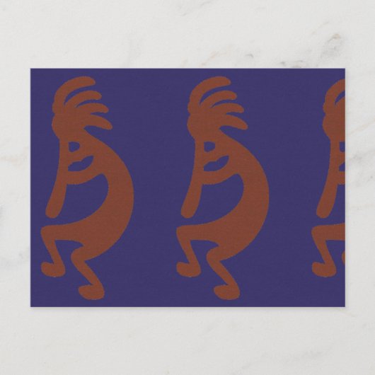 Afbeelding Kokopelli voor flute afspelen - Rust Re Briefkaart (Voorkant)