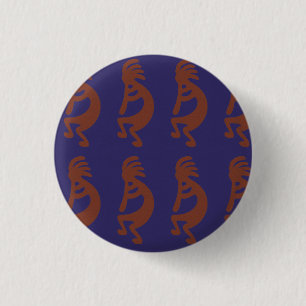 Afbeelding Kokopelli voor flute afspelen - Rust Re Ronde Button 3,2 Cm