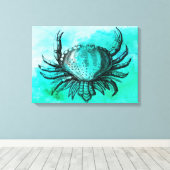 Afbeelding krab (onderwaterdier) (doorsnede) canvas afdruk (Insitu (Houten vloer))
