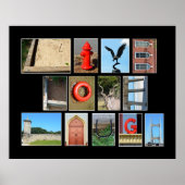 afbeelding letters poster van live liefde lacht (Voorkant)