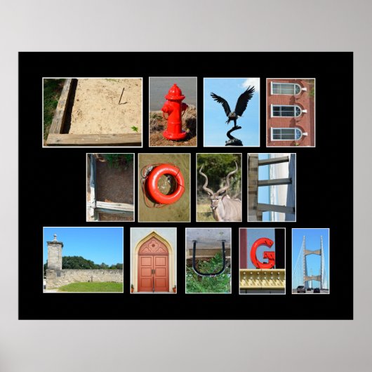 afbeelding letters poster van live liefde lacht (Voorkant)