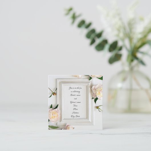 Afbeelding Lijst bruiloft receptie behuizing Informatiekaartje (Staand voorkant)