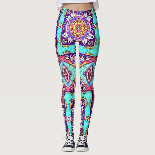 AFBEELDING LIJSTEN DESIGNER COLLAGE LEGGINGS (Voorkant)