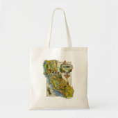  Afbeelding Map Retro Californië Tote Bag (Voorkant)