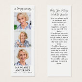 Afbeelding Memorial Funeral Prayer Bladwijzer Mini Visitekaartjes (Voorkant /achterkant)