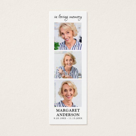 Afbeelding Memorial Funeral Prayer Bladwijzer Mini Visitekaartjes (Voorkant)