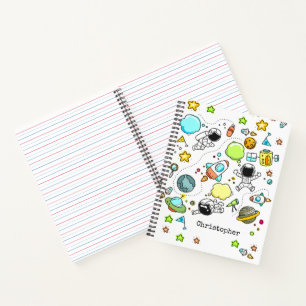 Afbeelding met Astronaut Space Rockets Handschrift Notitieboek