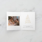 Afbeelding met de gouden kerstmis feestdagen kaart (Binnen)