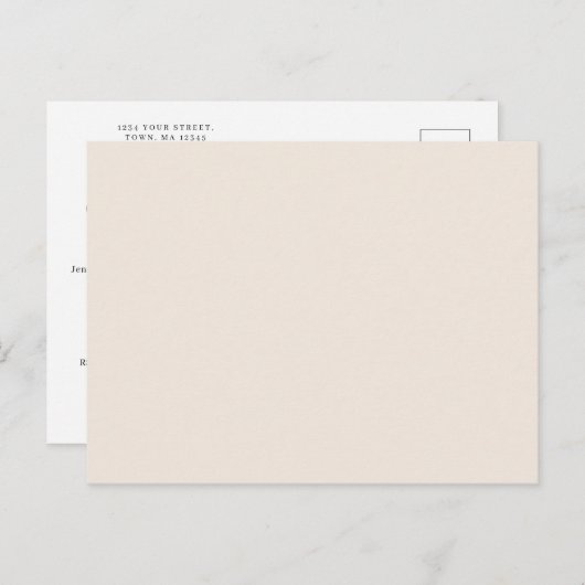 Afbeelding met de hand getekende herinnering RSVP  Uitnodiging Briefkaart (Voorkant / Achterkant)