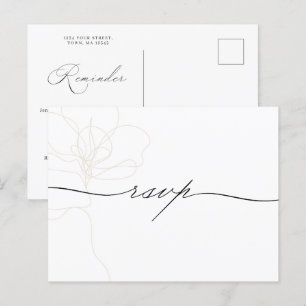 Afbeelding met de hand getekende herinnering RSVP Uitnodiging Briefkaart