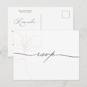 Afbeelding met de hand getekende herinnering RSVP Uitnodiging Briefkaart (Voorkant / Achterkant)