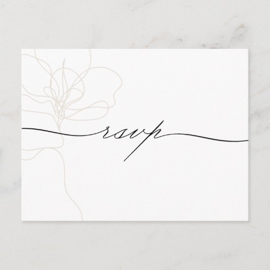 Afbeelding met de hand getekende herinnering RSVP Uitnodiging Briefkaart (Voorkant)