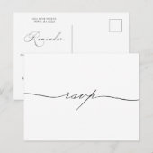 Afbeelding met de hand getekende herinnering RSVP  Uitnodiging Briefkaart (Voorkant / Achterkant)