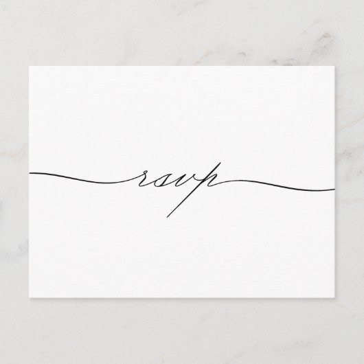 Afbeelding met de hand getekende herinnering RSVP  Uitnodiging Briefkaart (Voorkant)