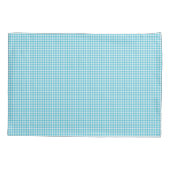 Afbeelding met een blauw en wit geruit patroon  kussensloop (Achterkant)