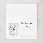 afbeelding met een grappige hond afsprakenkaart (Buitenkant ongevouwen)