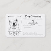 afbeelding met een grappige hond afsprakenkaartje (Voorkant)