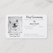 afbeelding met een grappige hond klantenkaartje (Voorkant)