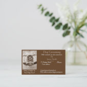 afbeelding met een grappige hond visitekaartje (Staand voorkant)