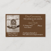 afbeelding met een grappige hond visitekaartje (Voorkant)