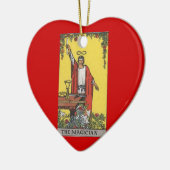 Afbeelding met een magische tarotkaart keramisch ornament (Links)