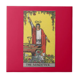 Afbeelding met een magische tarotkaart tegeltje